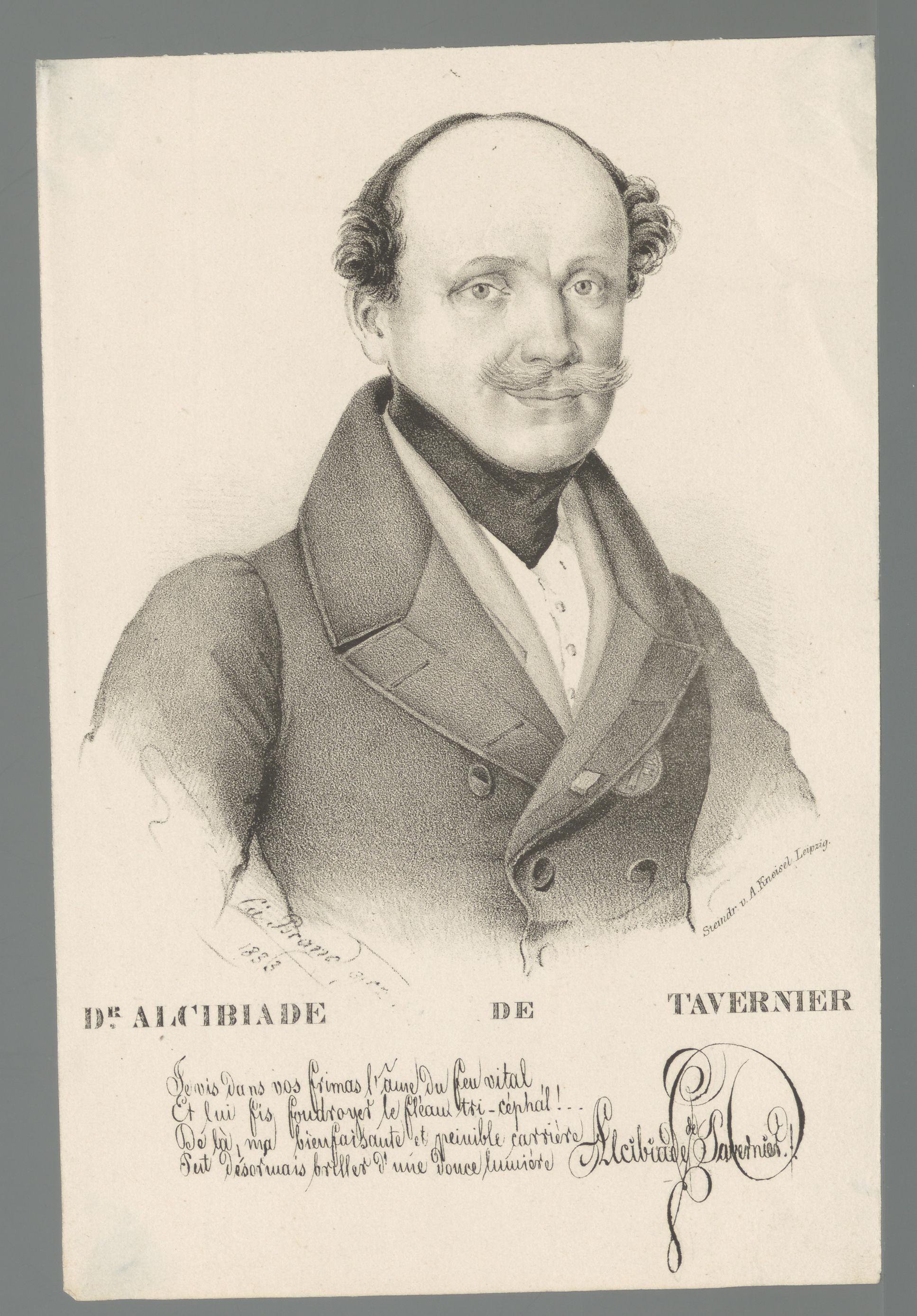 Portret van Alcibiades Tavernier by Cäcilie Brandt