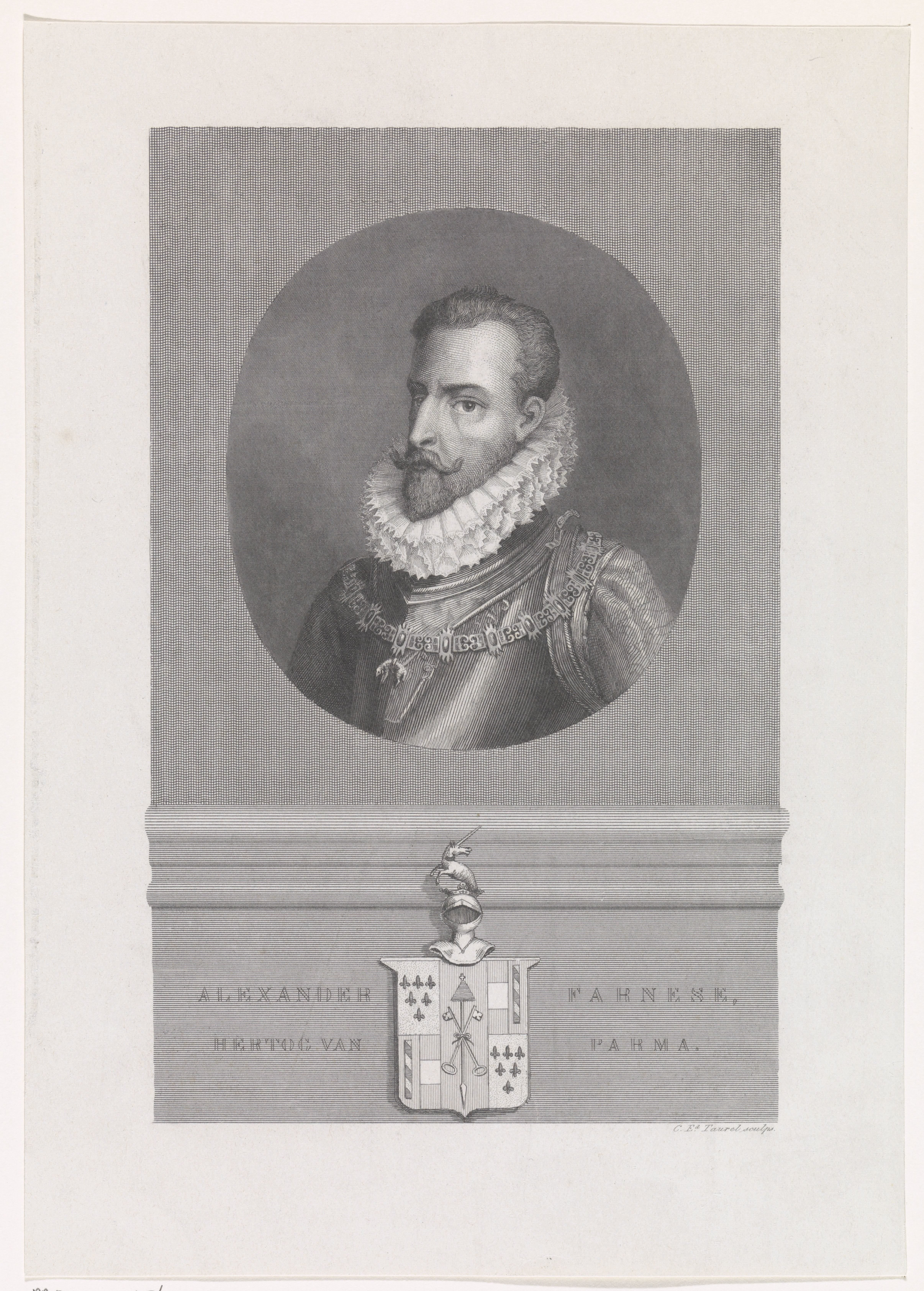 Portret van Alessandro Farnese, hertog van Parma by Edouard Taurel