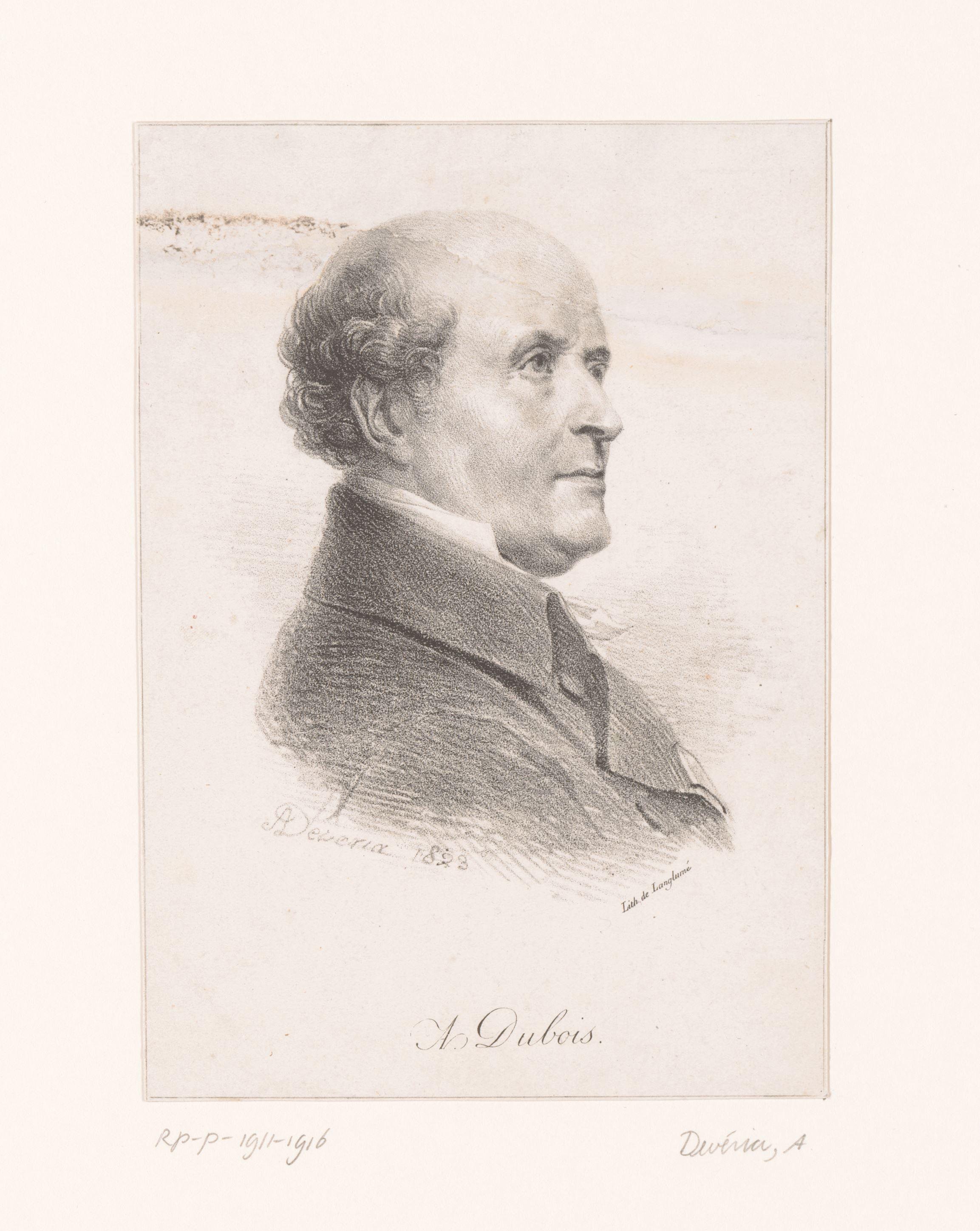Portret van Alexandre Du Bois by Achille Devéria