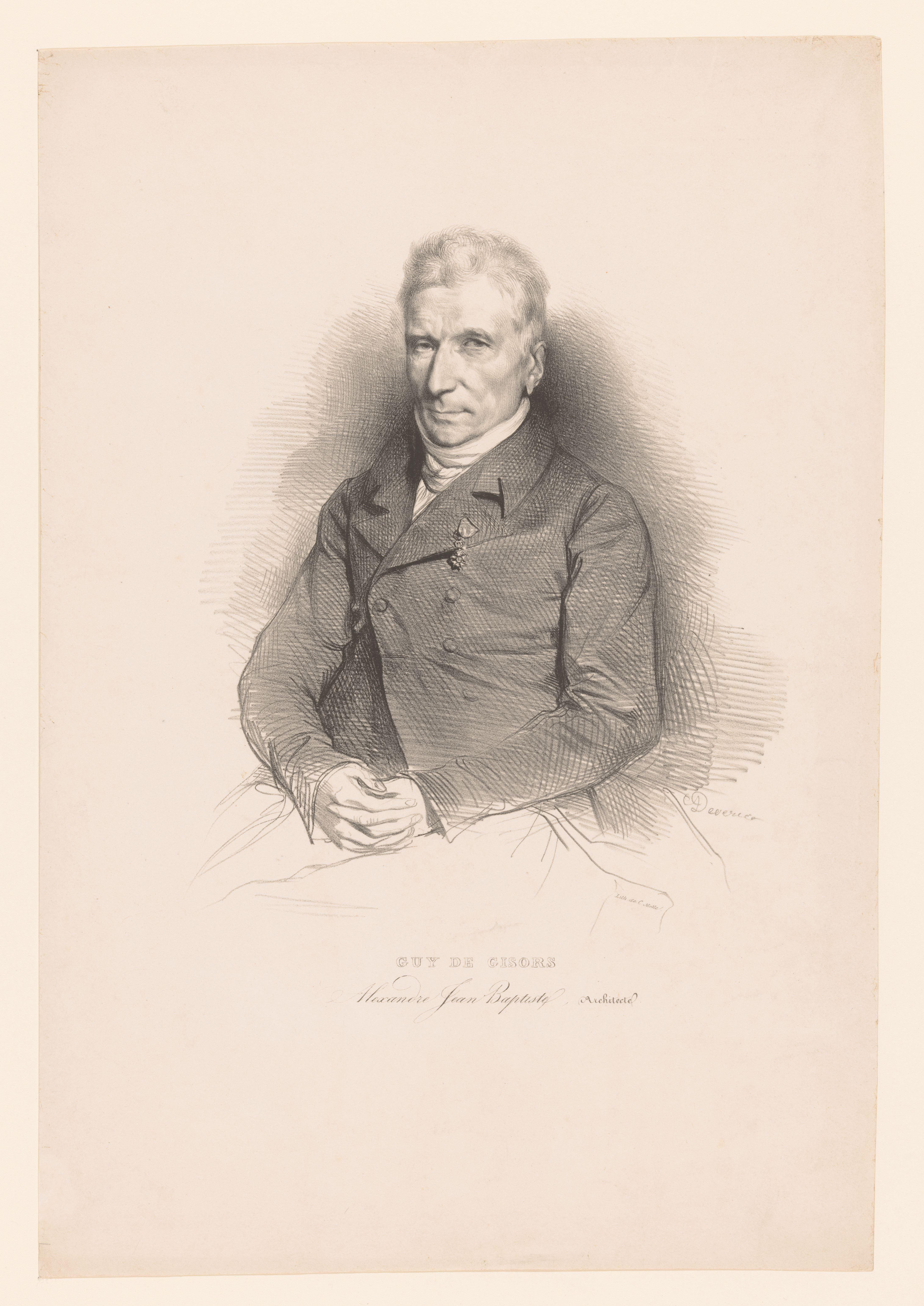Portret van Alexandre-Jean-Baptiste-Guy de Gisors by Achille Devéria