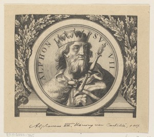 Portret van Alfons VII, koning van León en Castilië