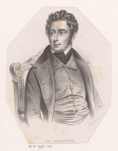Portret van Alphonse de Lamartine