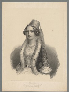 Portret van Amalia van Oldenburg