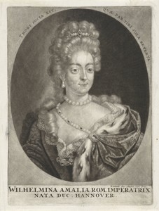 Portret van Amalia Wilhelmina van Brunswijk-Lüneburg