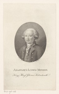 Portret van Anastasius Ludwig Mencke