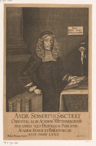 Portret van Andreas Sennert op 80-jarige leeftijd