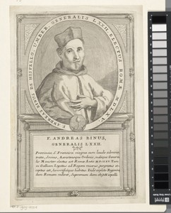 Portret van Andres Bini, 72ste Minister Generaal van de franciscaner orde