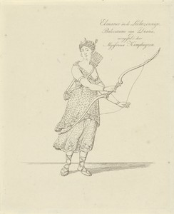 Portret van Anna Maria Snoek als Diana
