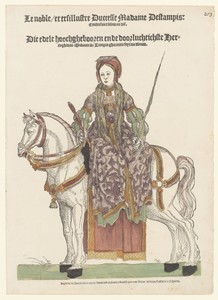 Portret van Anne de Pisseleu te paard