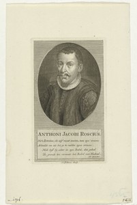 Portret van Anthoni Jacobi Roscius