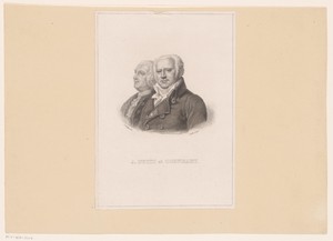 Portret van Antoine Petit en Jean-Nicolas Corvisart
