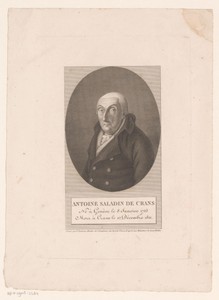 Portret van Antoine Saladin de Crans