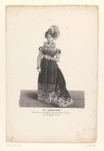 Portret van Antoinette Lemonnier als Elisabeth in de opera Leicester