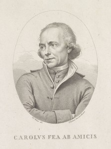 Portret van archeoloog Carlo Fea
