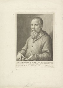 Portret van architect Antonio da Sangallo de oudere