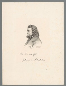 Portret van August Heinrich Hoffmann von Fallersleben