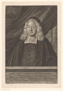 Portret van August Hermann Francke op 62-jarige leeftijd