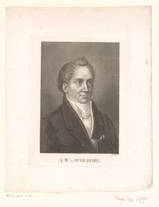 Portret van August Wilhelm von Schlegel