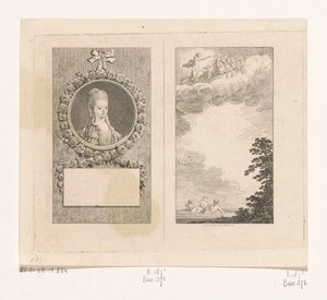 Portret van Augusta Sophia en Apollo in de zonnewagen