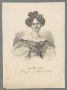 Portret van Auguste van Anhalt-Köthen