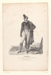 Portret van Augustin Lemonnier als Henriquez in de opera Le Muletier