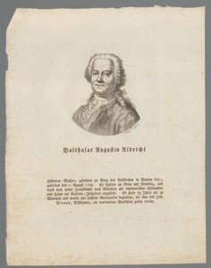 Portret van Balthasar August Albrecht