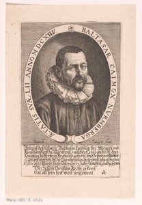 Portret van Balthasar Caimox op 52-jarige leeftijd