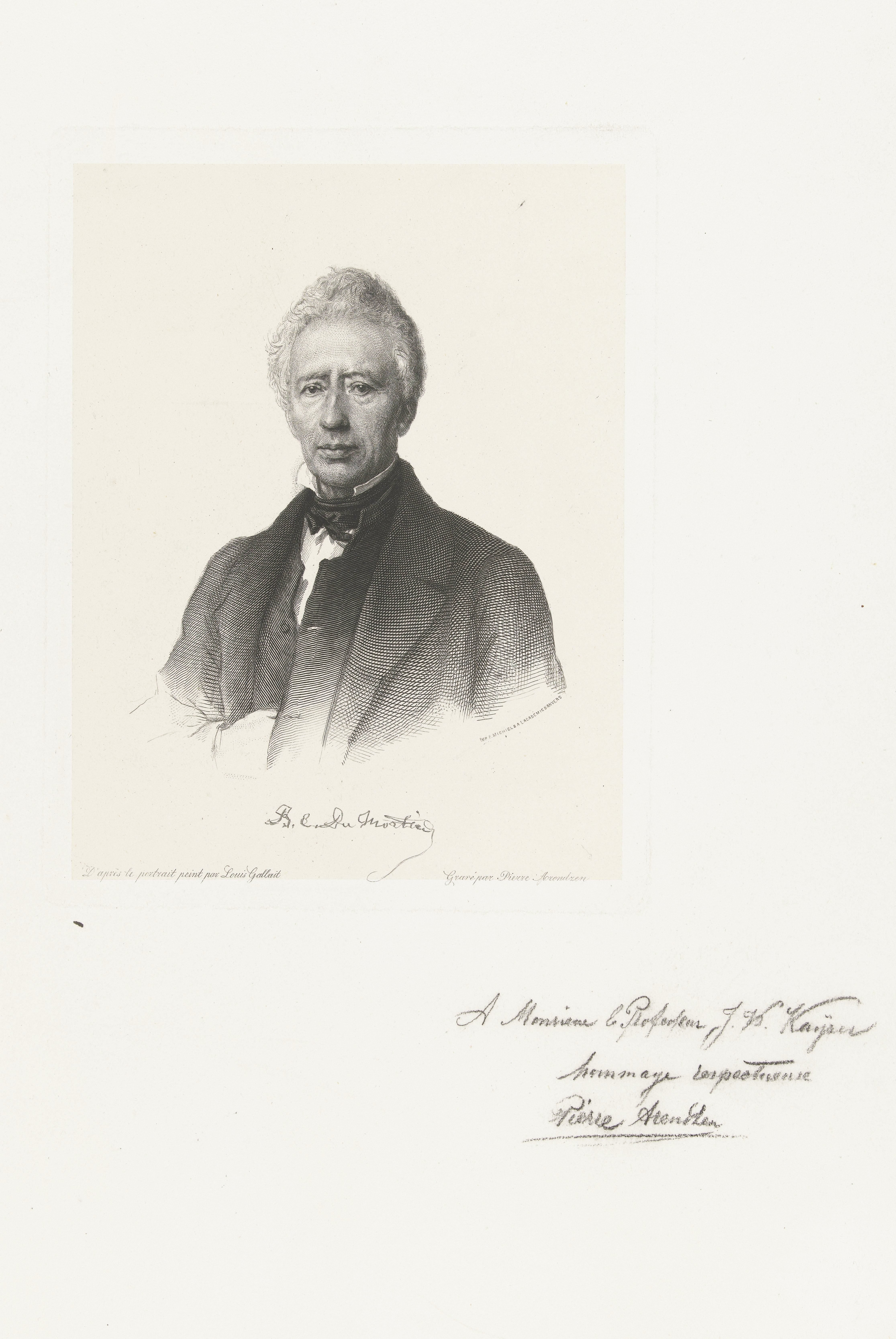 Portret van Barthelemy Dumortier by Petrus Johannes Arendzen