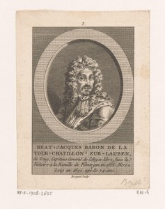 Portret van Béat Jacques de La Tour-Châtillon de Zurlauben