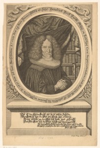 Portret van Benedict Bock op 83-jarige leeftijd