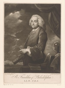 Portret van Benjamin Franklin