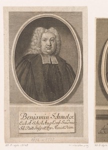 Portret van Benjamin Schmolck