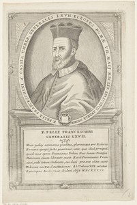 Portret van bisschop Felix Franceschini, 67ste Minister Generaal van de franciscaner orde