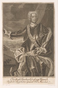 Portret van Burchard Christoph Graf von Münnich