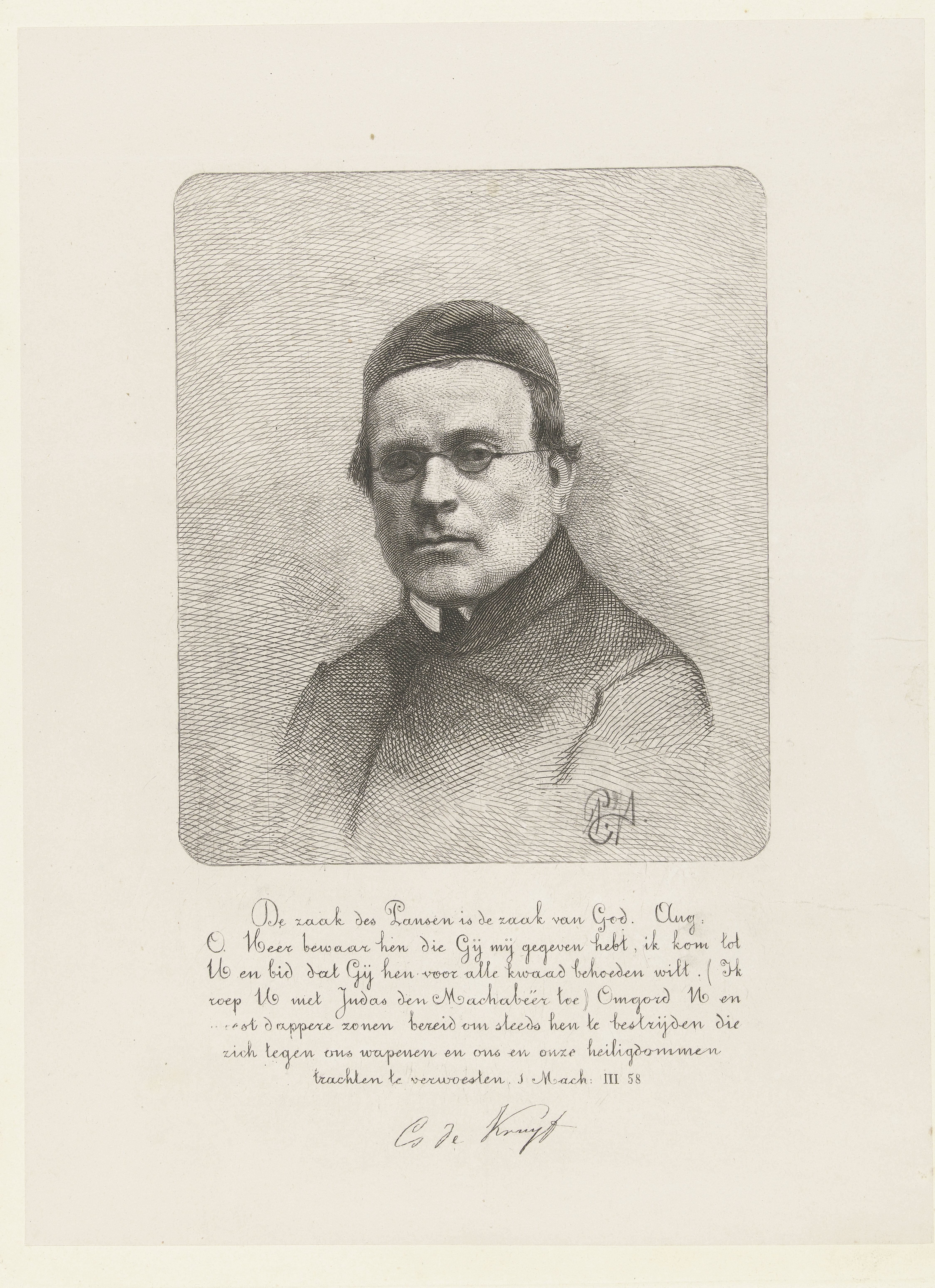 Portret van C.B. de Kruyf by Petrus Johannes Arendzen