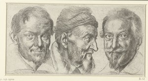 Portret van Camillo Graffico, Ercole Pedemonte en Antonio Carone