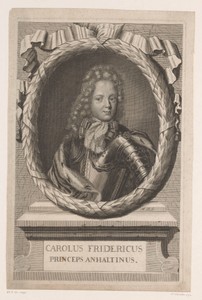 Portret van Carl Friedrich von Anhalt-Bernburg