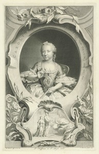 Portret van Carolina, prinses van Oranje-Nassau
