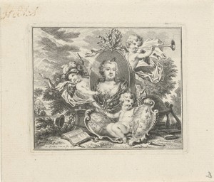 Portret van Carolina, prinses van Oranje- Nassau