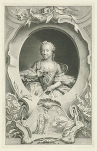 Portret van Carolina, prinses van Oranje-Nassau