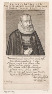Portret van Caspar Bitsch op 56-jarige leeftijd