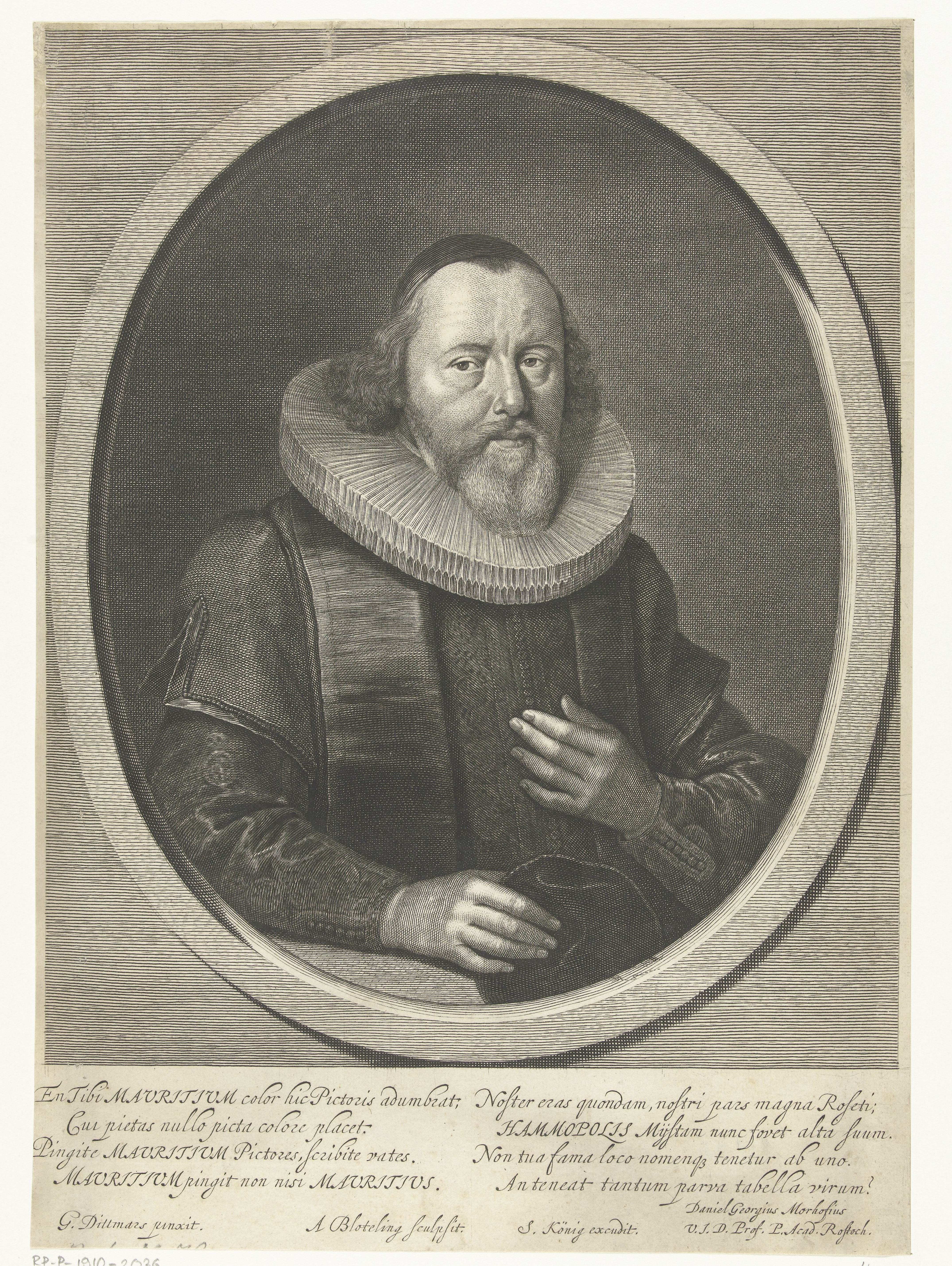 Portret van Caspar Mauritius by Abraham Bloteling
