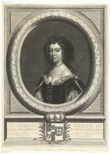 Portret van Catharina van Braganza, koningin van Engeland