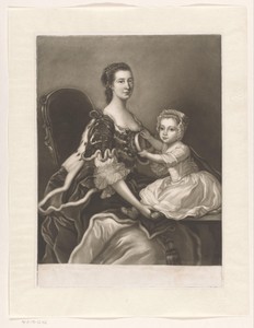 Portret van Catherine Perceval en haar zoon Charles