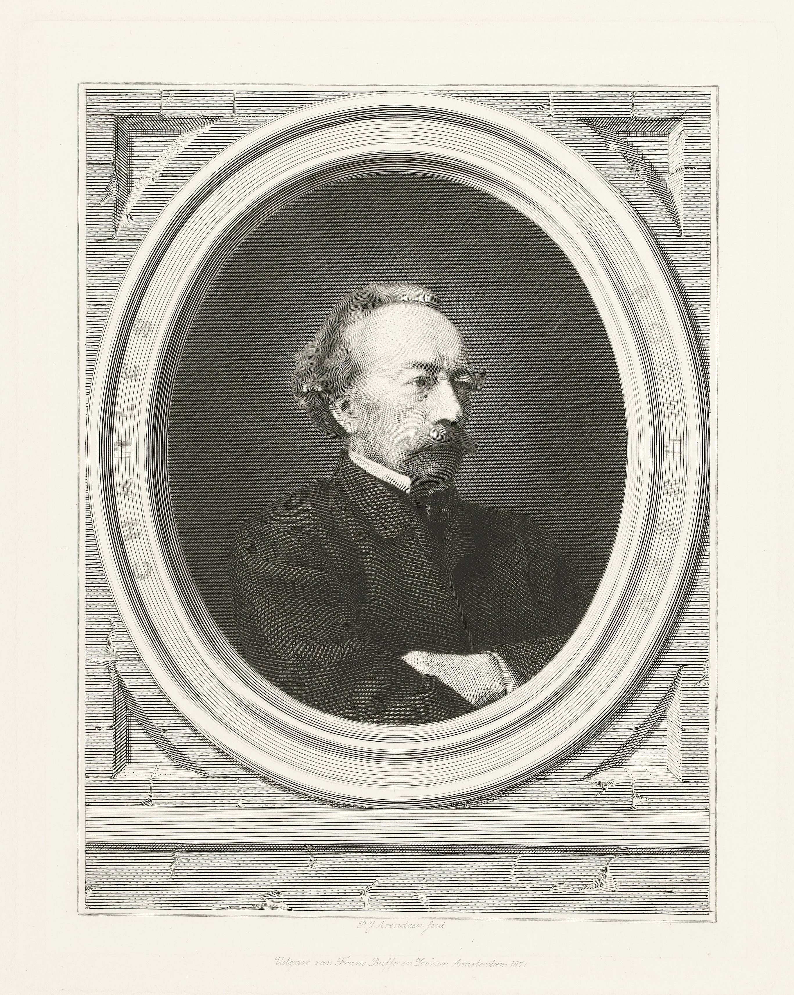 Portret van Charles Rochussen by Petrus Johannes Arendzen
