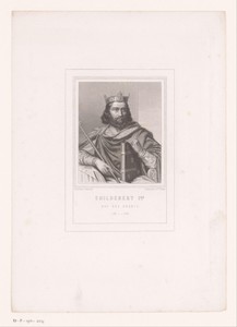 Portret van Childebert I, koning van Austrasië