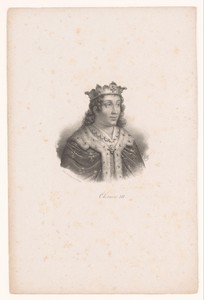 Portret van Chlotharius III, koning van Neustrië en Bourgondië