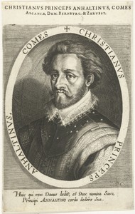 Portret van Christiaan I van Anhalt