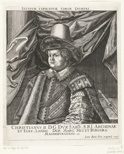 Portret van Christiaan II keurvorst van Saksen