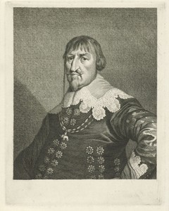 Portret van Christiaan IV koning van Denemarken